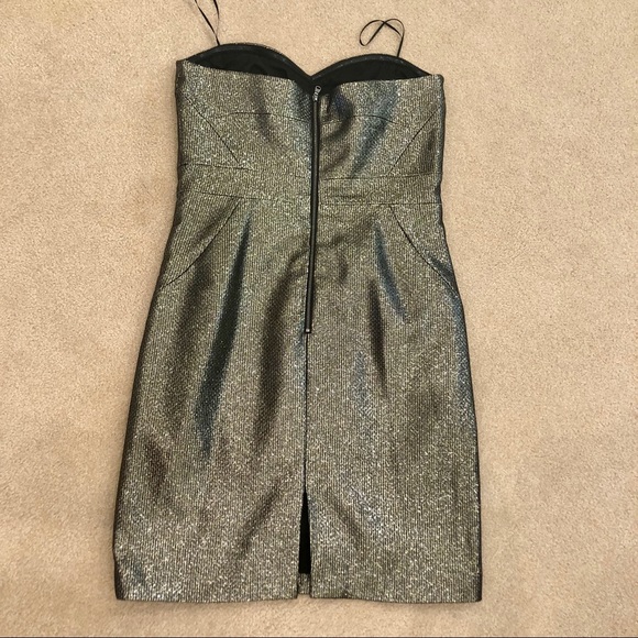 Trina Turk Metallic Gold Voltaire Dress Size 12 - Picture 7 of 8